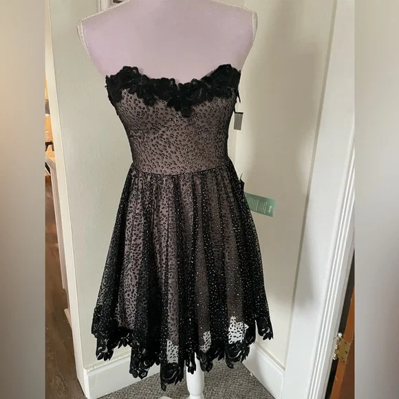 blue dress for baby girl Deadstock Vintage City Triangles Black Asymmetric Dress (Medium)  The  Thrifty Hippy